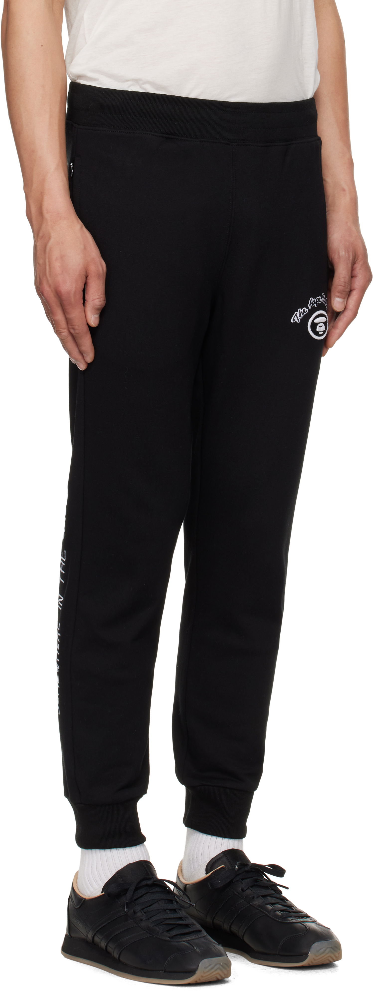 Joggingbukser AAPE by A Bathing Ape AAPE by A Bathing Ape 'AAPE' Basic Sweatpants Sort | AAPPTMB698XXNBKX, 1