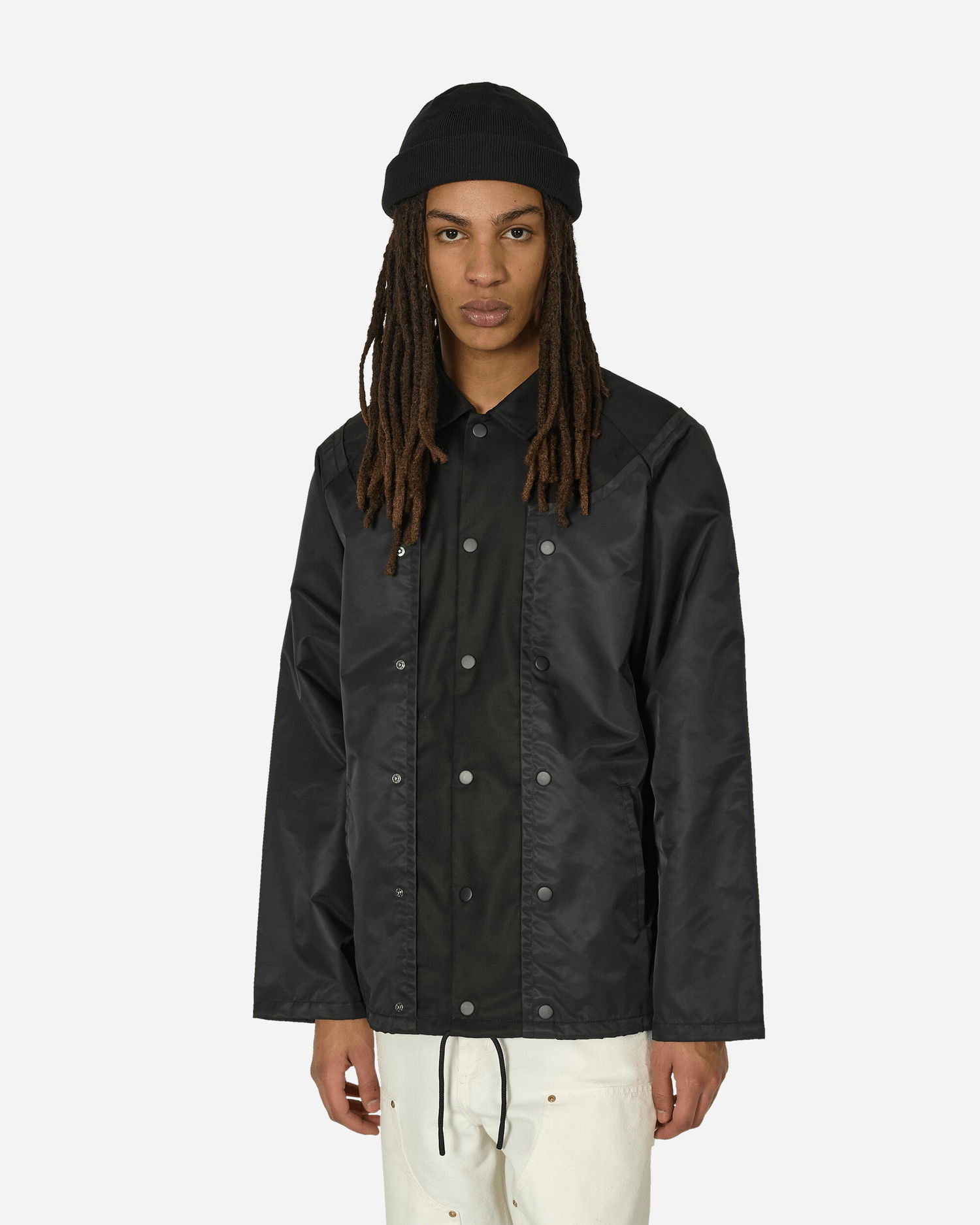 Jakke Vans Duo Tone Coaches Jacket Black Sort | VN000GBXBLK1, 0