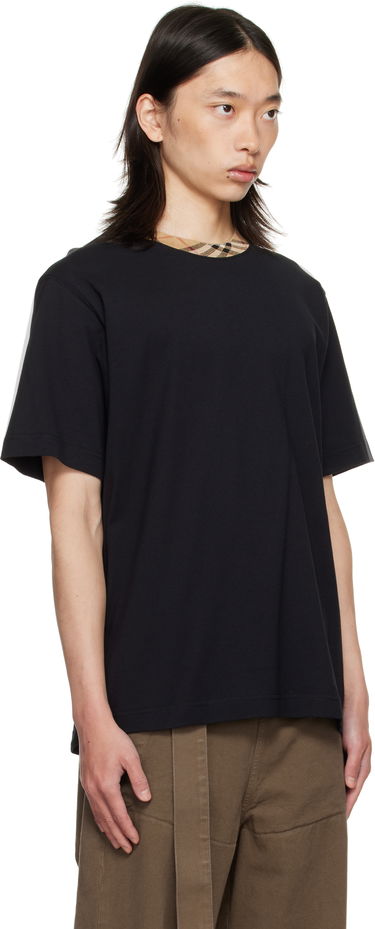 T-shirt Burberry Burberry Check Trim Cotton T-Shirt Sort | 8110101, 1