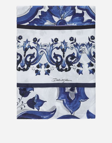 Home decor Dolce & Gabbana Round Tablecloth With Blue Ornaments Print Blå | TCG009TCADNUB011, 1