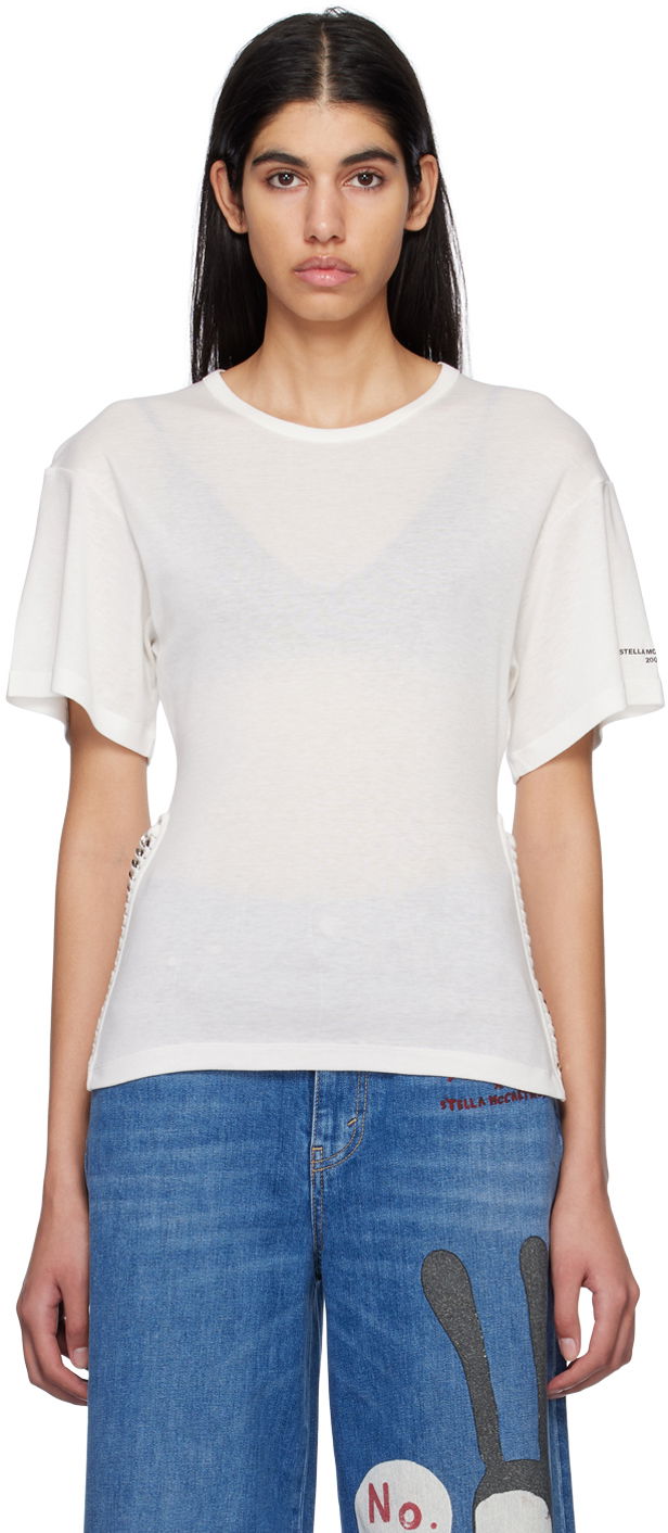 T-shirt Stella McCartney Stella McCartney Chain T-Shirt Hvid | 6J01043SPX03