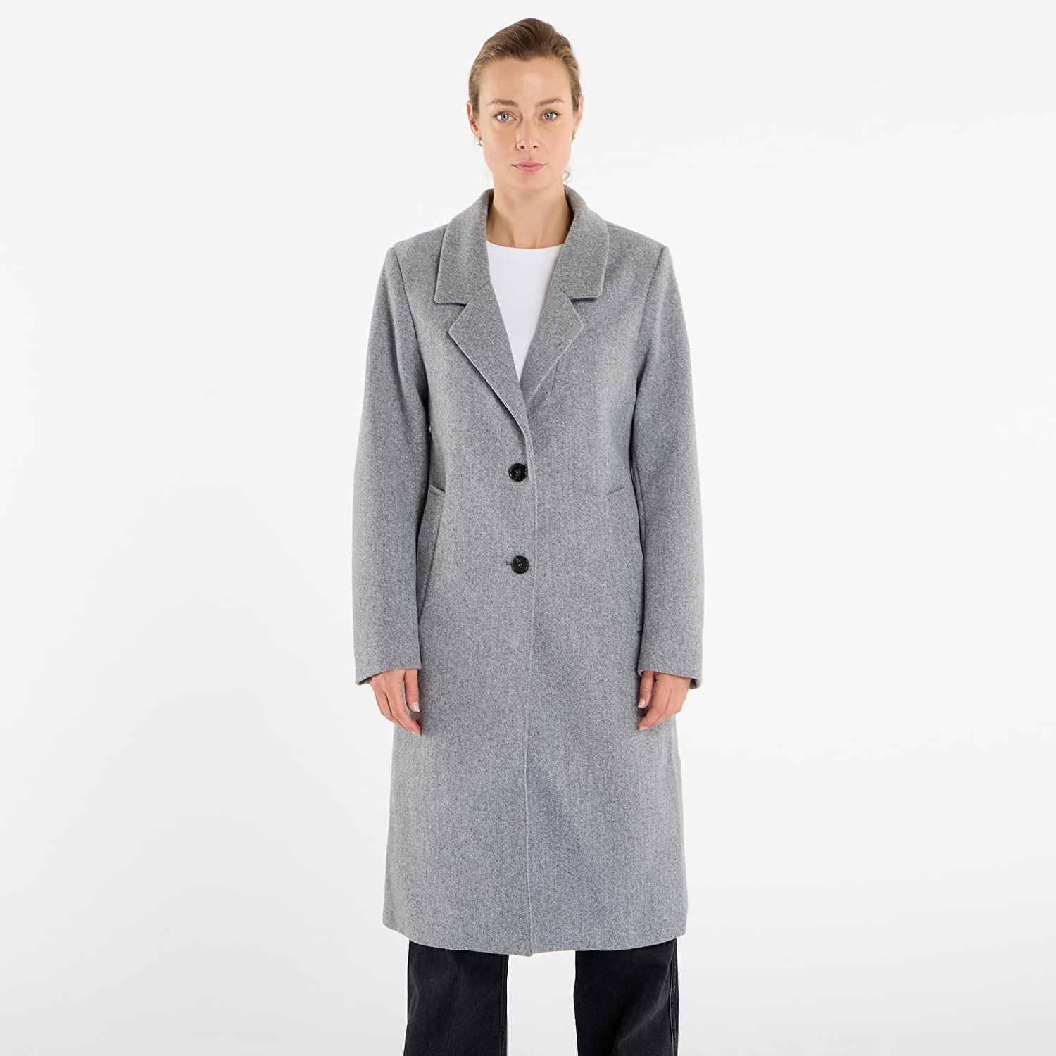 Frakker Urban Classics Basic Single Breasted Lapel Coat XS Grå | TB7075-04915, 0