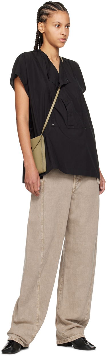Tanktop LEMAIRE Cap Sleeve Blouse Sort | TO1185 LF1218, 3