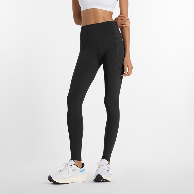Leggings New Balance High-Waisted Pocket Workout Leggings Sort | NBWP51275BK