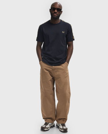 T-shirt Fred Perry Contrast Tape Ringer T-Shirt Mørkeblå | M4613-W75, 2