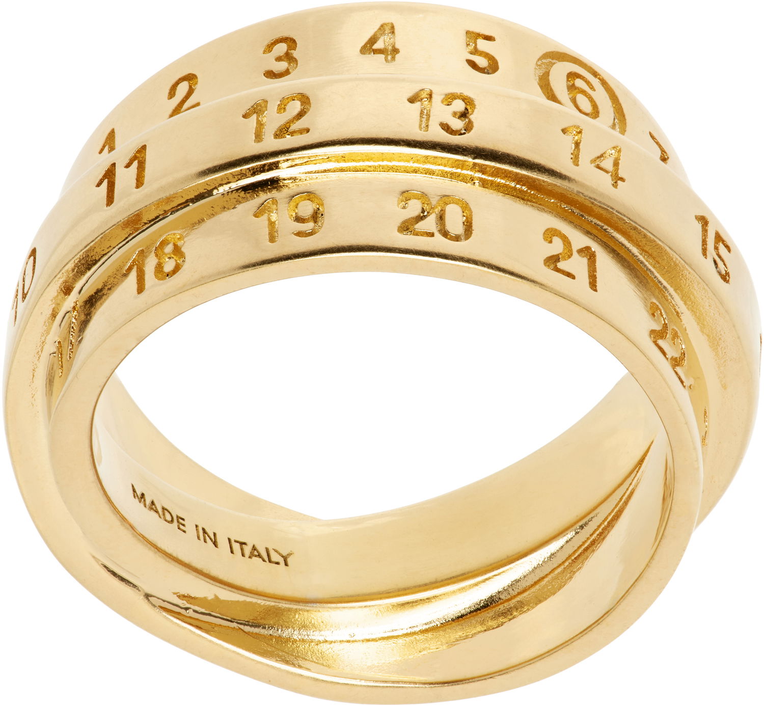 Ring Maison Margiela Triple Logo Numeric Signature Silver Ring Metalisk | SM6UQ0073 P6627, 1