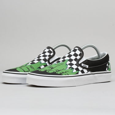 Sneakers og sko Vans Classic Slip-On Marvel hulk / Checkerboard Sort | VA38F7U44, 0