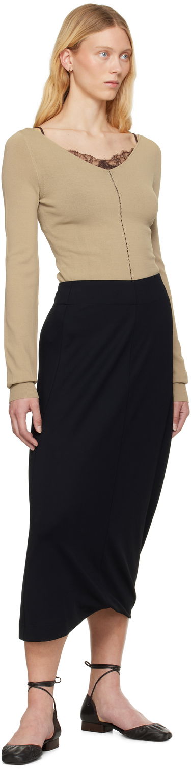 Nederdel LEMAIRE Lemaire Twisted Hem Midi Skirt Sort | SK1047 LJ1034, 3