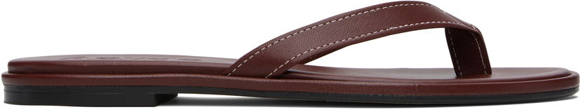 Tilbehør Aeyde Aeyde Melody Leather Toe-Post Flip-Flops Brun | A11-FS-FDMR08FL191-SS25-955-007