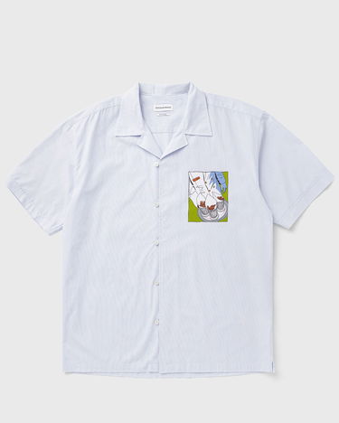 Skjorte Edmmond Studios Drinks and Fries Print Shirt Blå | 125-10-30500, 0