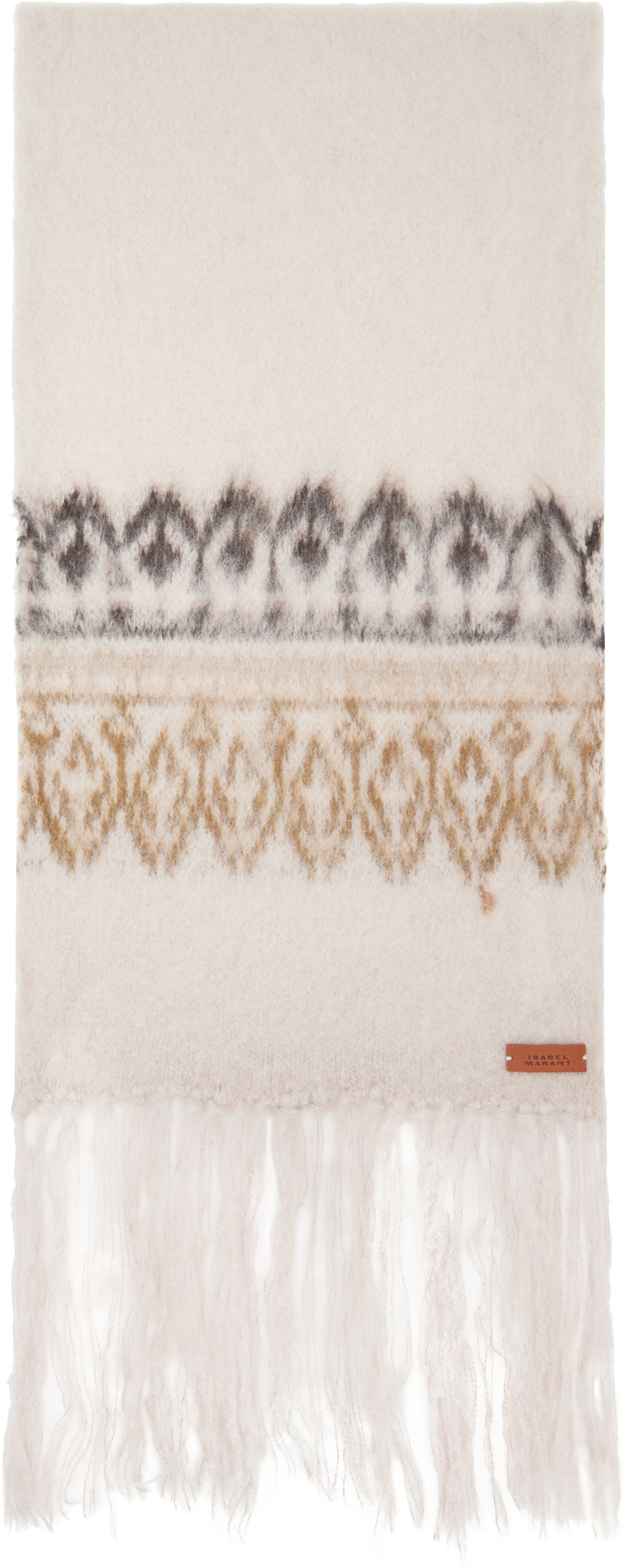 Tørklæde ISABEL MARANT Fringed Wool Scarf Beige | EC072MFA-B3L02A, 0