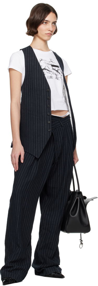Vest R13 R13 Pinstripe Elongated Vest Mørkeblå | R13WR400-R513A, 3