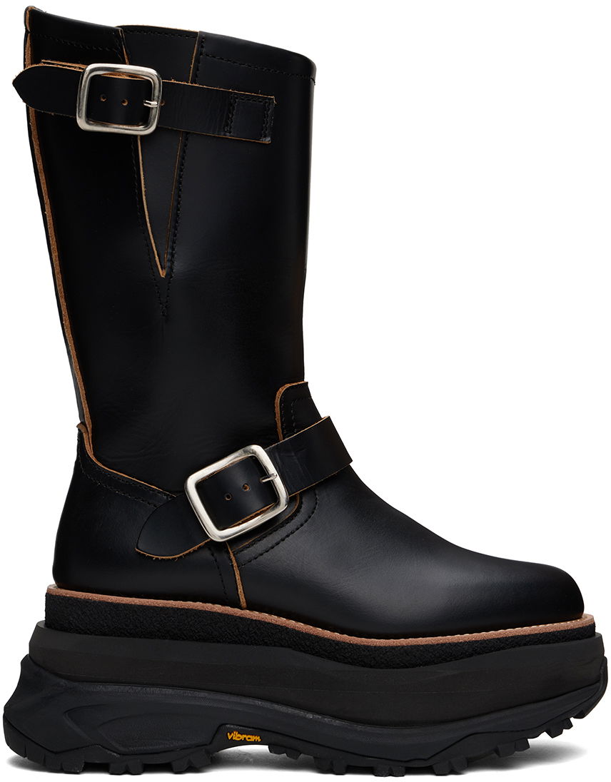 Tøj sacai sacai Engineer Boots Sort | 24-07475, 0