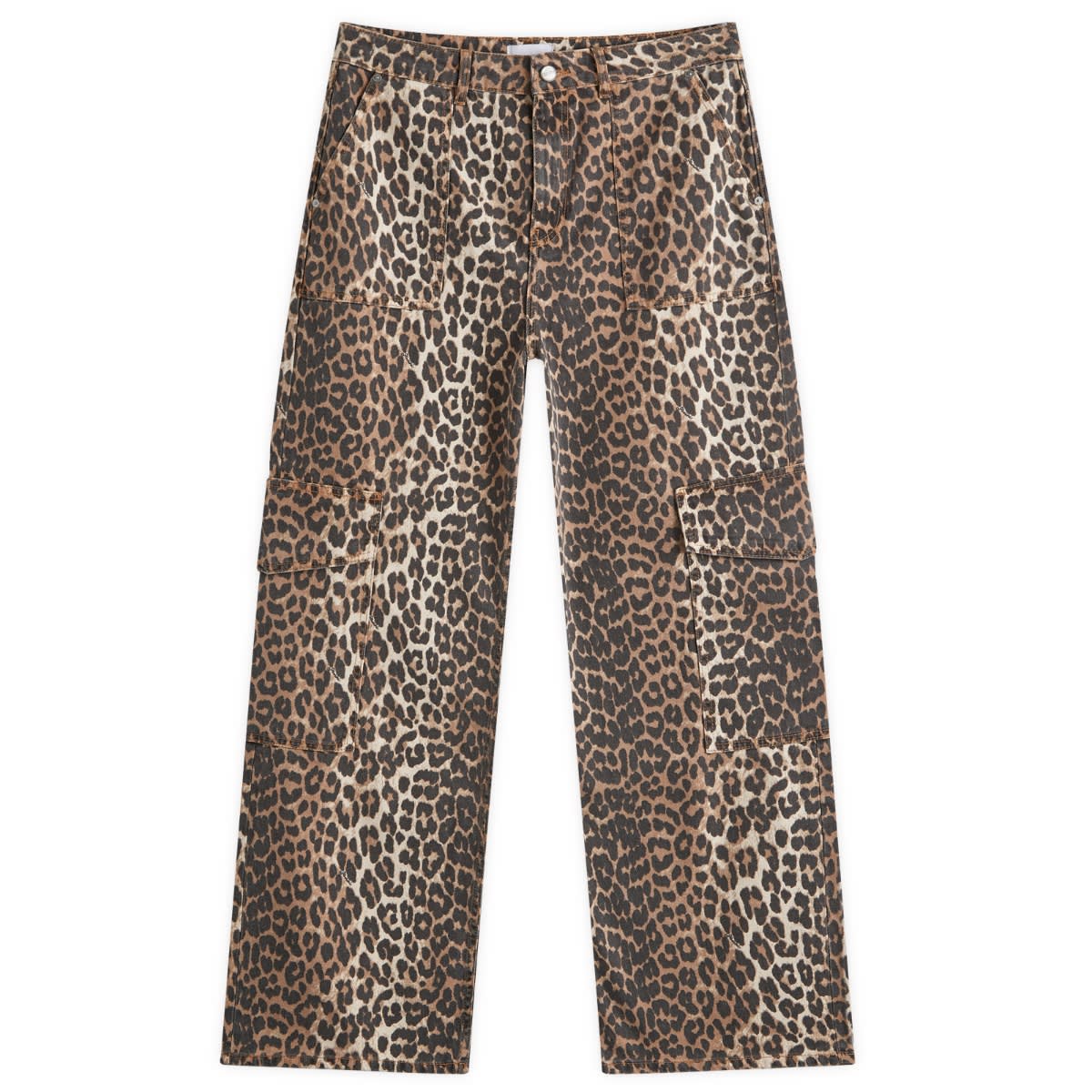 Jeans GANNI Printed Denim Agni Jeans Brun | J1676, 0