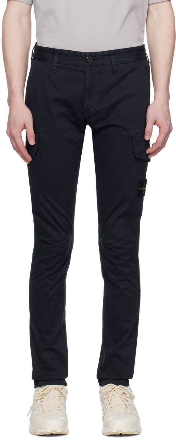 Cargo bukser Stone Island Patch Cargo Pants Mørkeblå | 801530604, 0