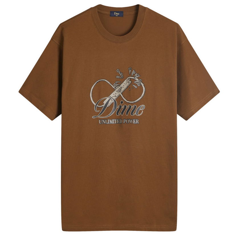 T-shirt Dime Cursive Power T-Shirt Brun | DIMEFA2436BRW