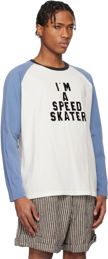 T-shirt Bode Bode 'Skater' Long Sleeve T-Shirt Hvid | MRS25CS025, 4