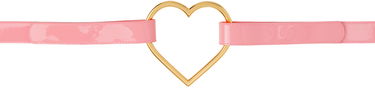 Bælter Blumarine Heart Buckle Leather Belt Hvid | P322W145A, 3
