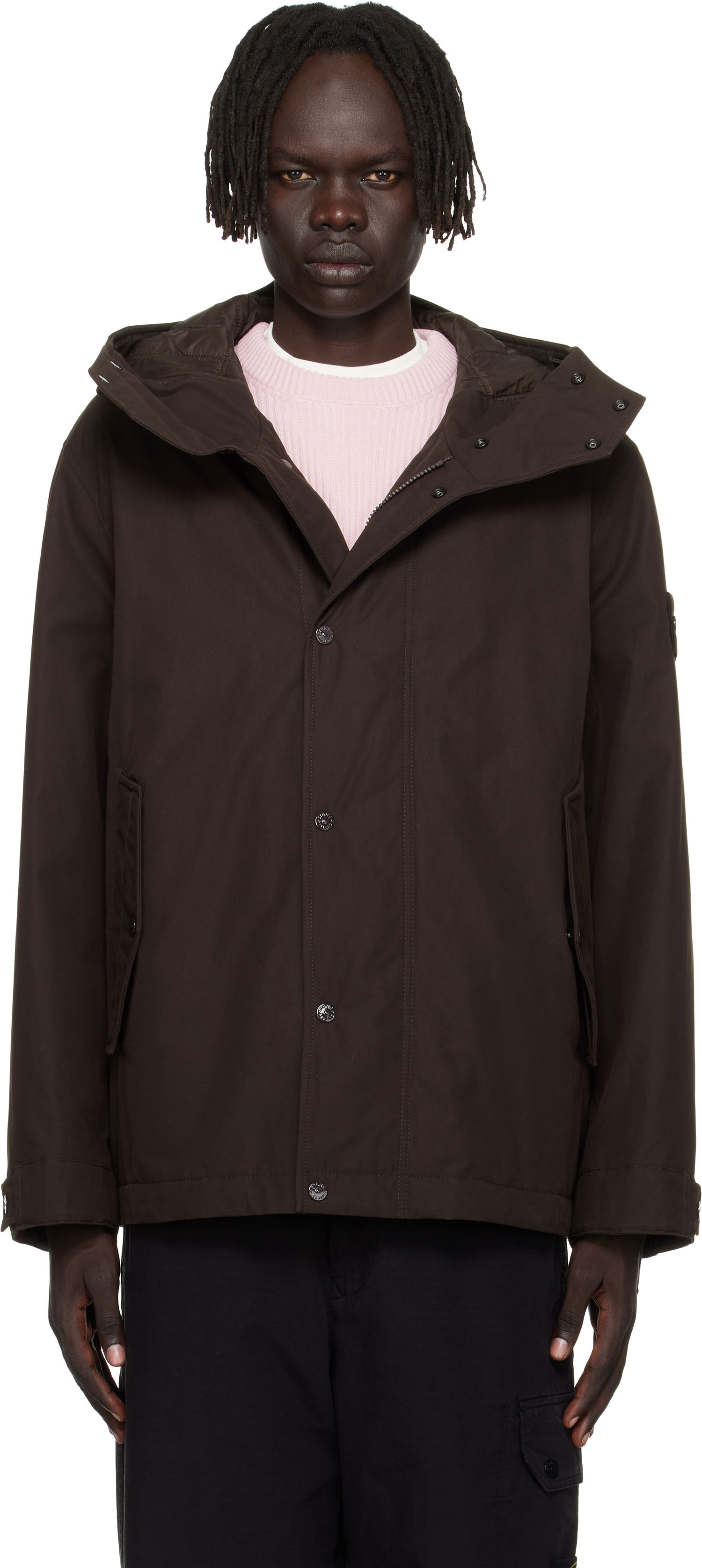 Parka Stone Island Stone Island Weatherproof Cotton Canvas Short Parka Brun | K2S15 4100105 S00F1, 0
