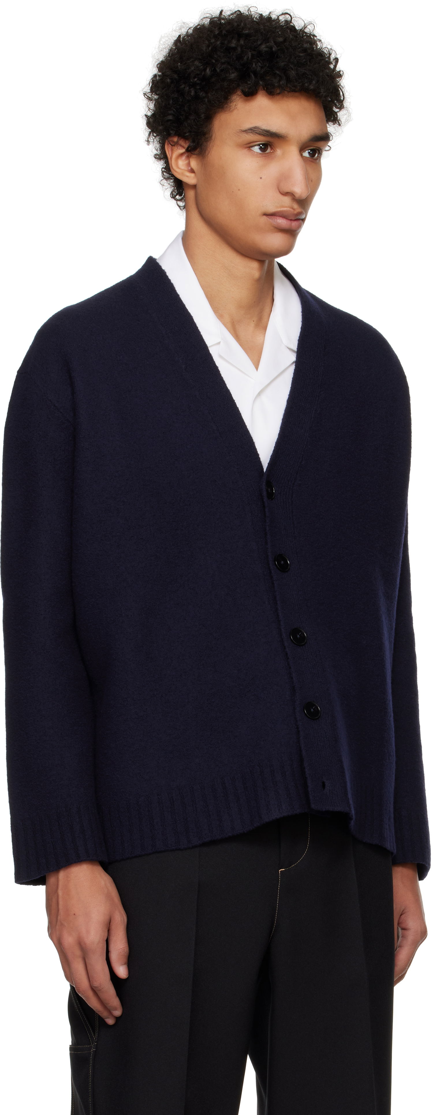 Sweater Jil Sander Button Cardigan Sort | J22HP0005_J14506, 1