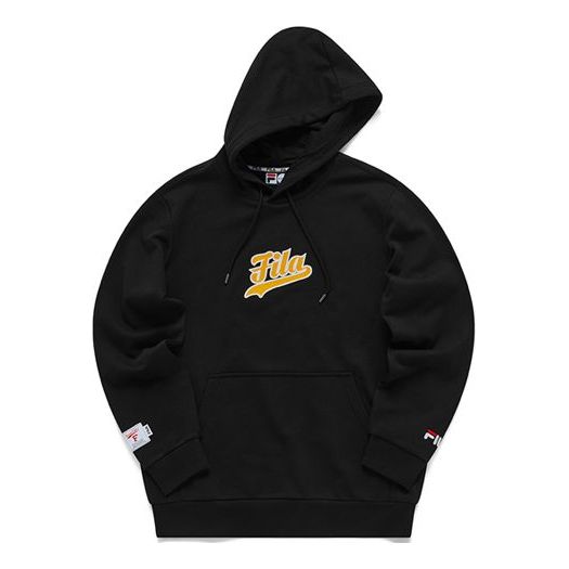 Sweatshirt FILA Fusion Embroidered Logo Knit Hoodie Sort | T11M112205F-BK