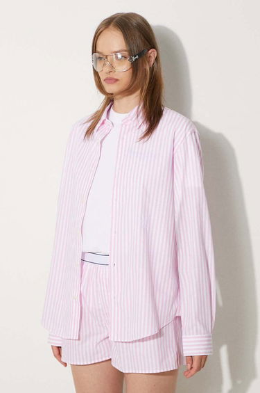 Skjorte Sporty & Rich Striped Relaxed Shirt Lyserød | SI001S402SP, 0