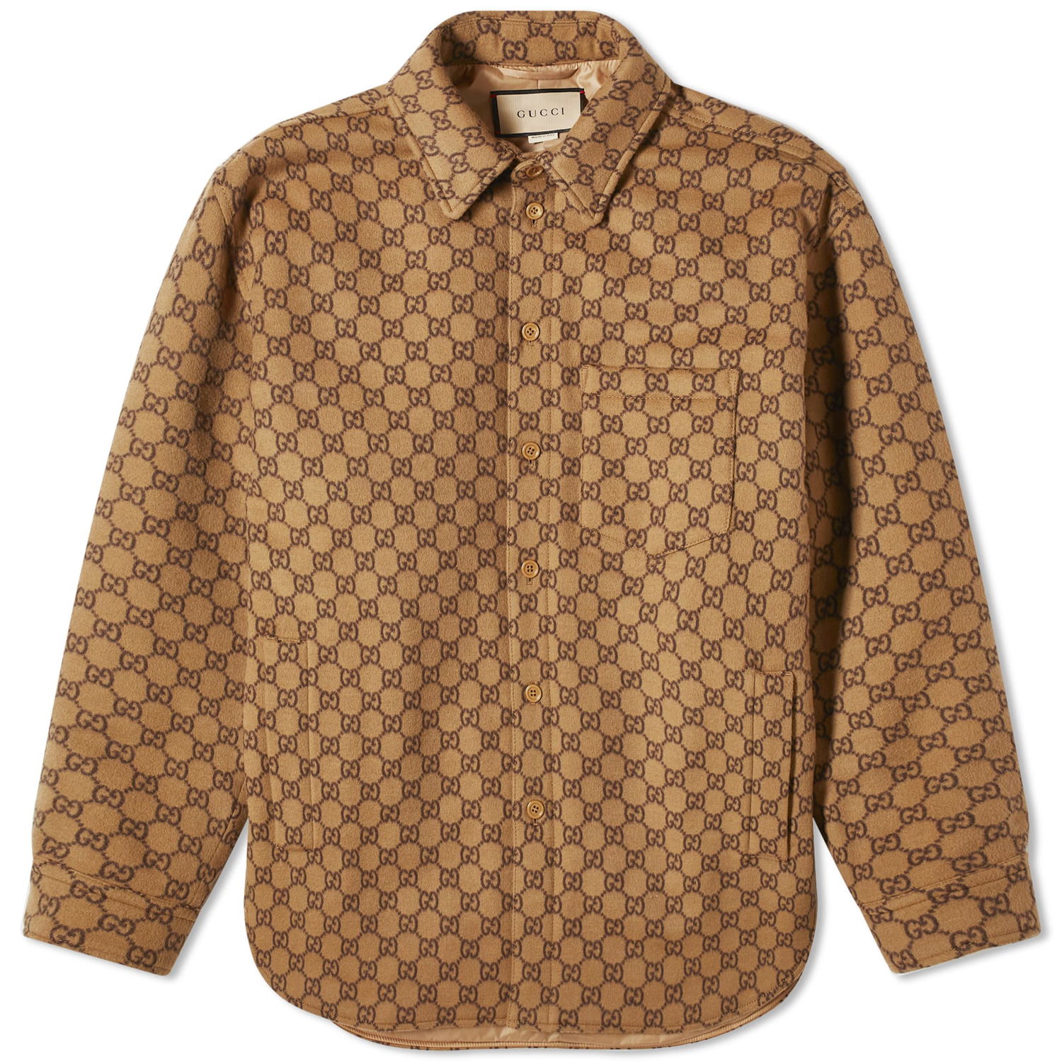 Skjorte Gucci GG Monogram Overshirt Beige | 762183-ZAPDW-2378, 0