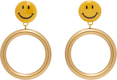 Øreringe Moschino Moschino Smiley Face Drop Earrings Gul | 25171A913784091607, 0