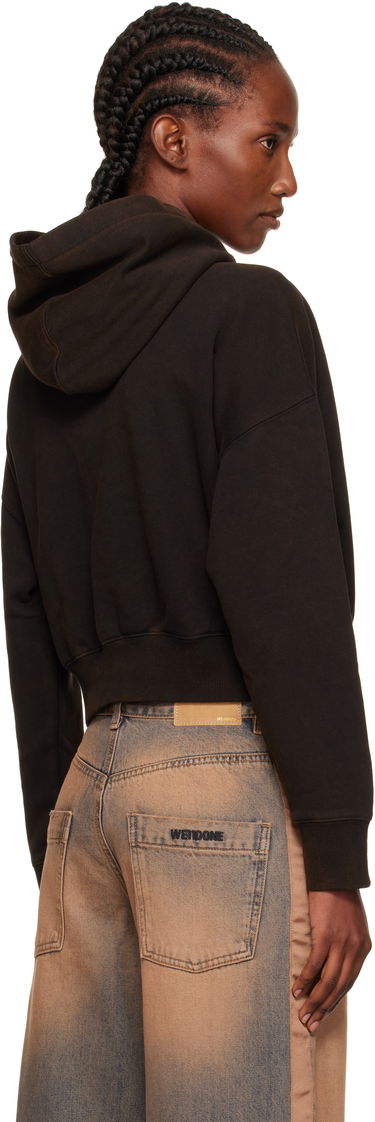 Sweatshirt We11done We11done Cropped Logo Hoodie Sort | WD-TH2-25-830-W-BK, 2
