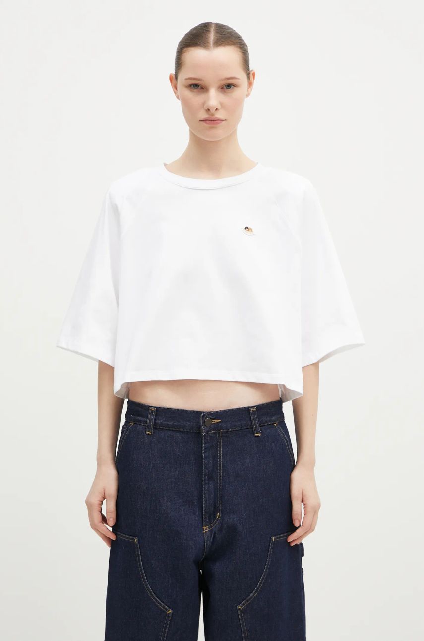 Crop top Fiorucci Angel Cropped T-Shirt Hvid | W01FPTSH106CJ01WH01, 0