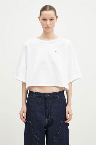 Crop top Fiorucci Angel Cropped T-Shirt Hvid | W01FPTSH106CJ01WH01, 0