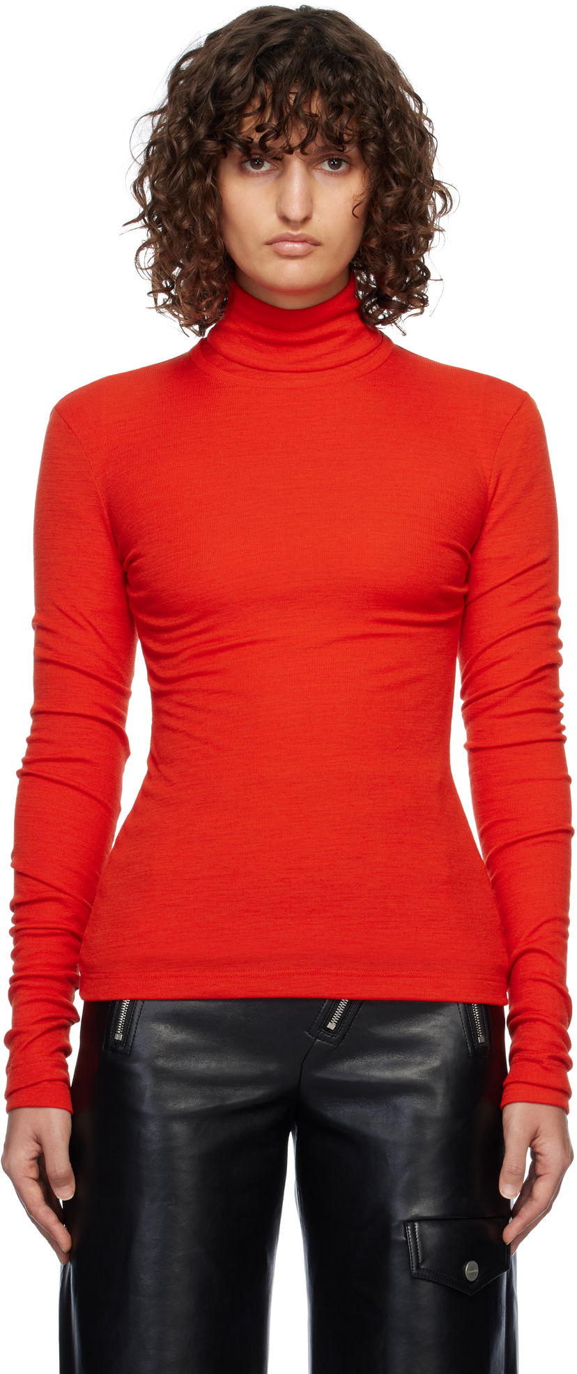 T-shirt Jil Sander Layered Turtleneck Top Rød | J40FV0115_J20226