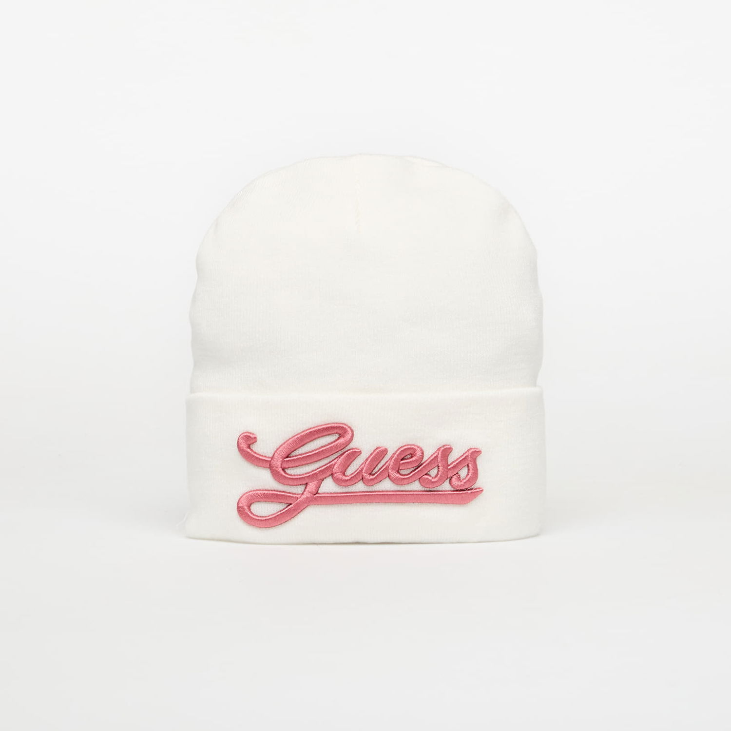 Beanie GUESS Embroidered Beanie Hvid | AW5400POL01-WHI, 0