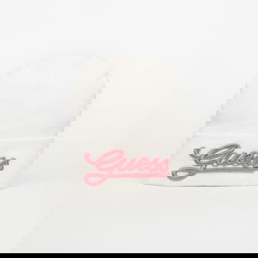 Beanie GUESS Embroidered Beanie Hvid | AW5400POL01-WHI, 0
