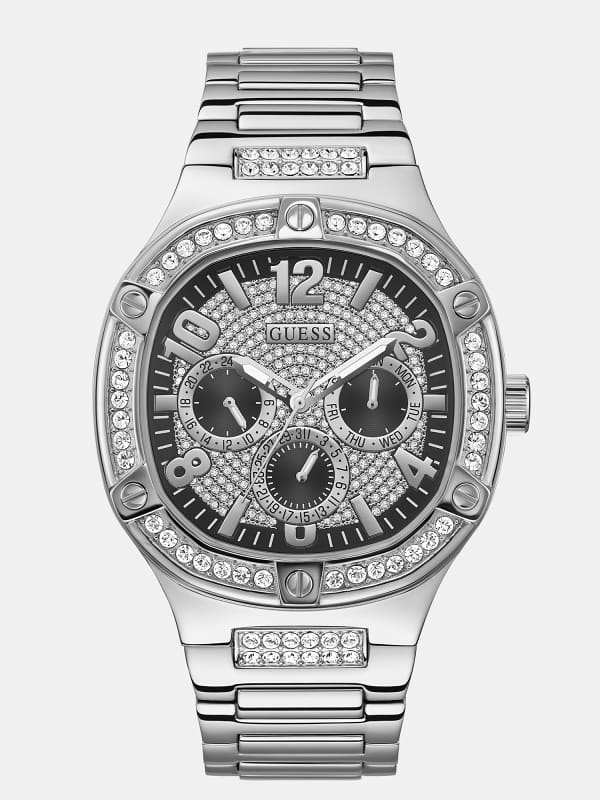 Ur GUESS Multi-Function Crystal Watch Metalisk | GW0576FMSWC, 0