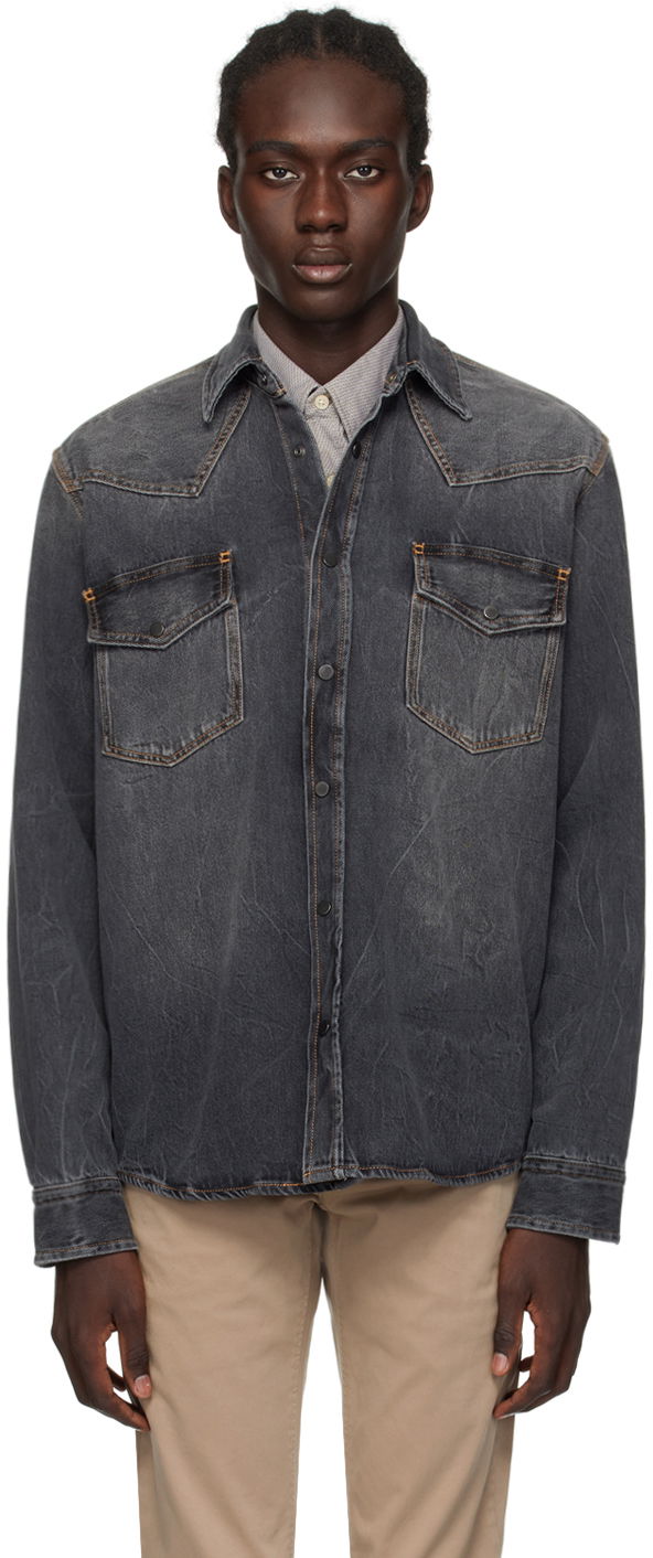 Skjorte BOSS Faded Denim Shirt Grå | 50507862, 0