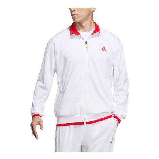 Træningsdragt adidas Originals Knit Tennis Jacket Hvid | IV7578, 0
