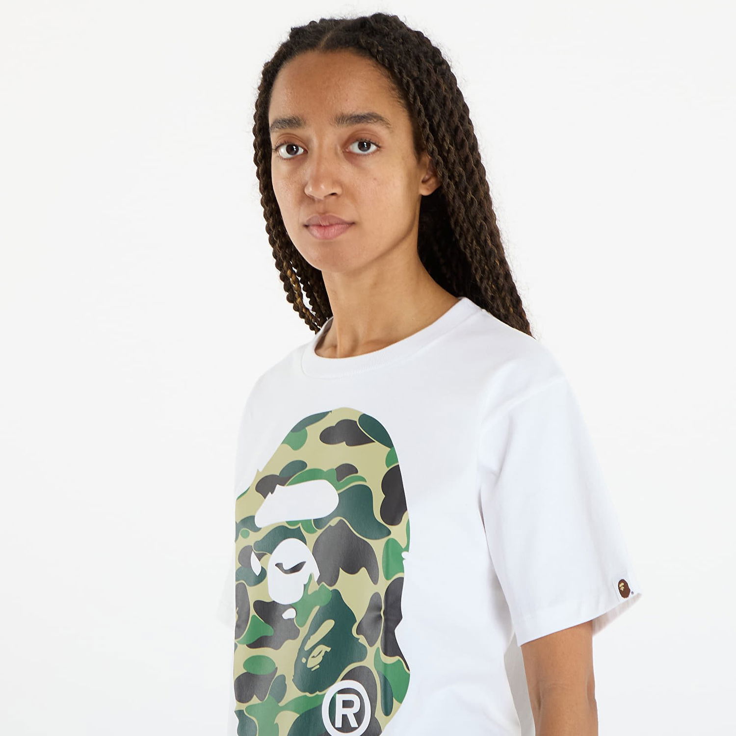 T-shirt BAPE Abc Camo Big Ape Head Tee Hvid | 001TEL801006MWH0, 1