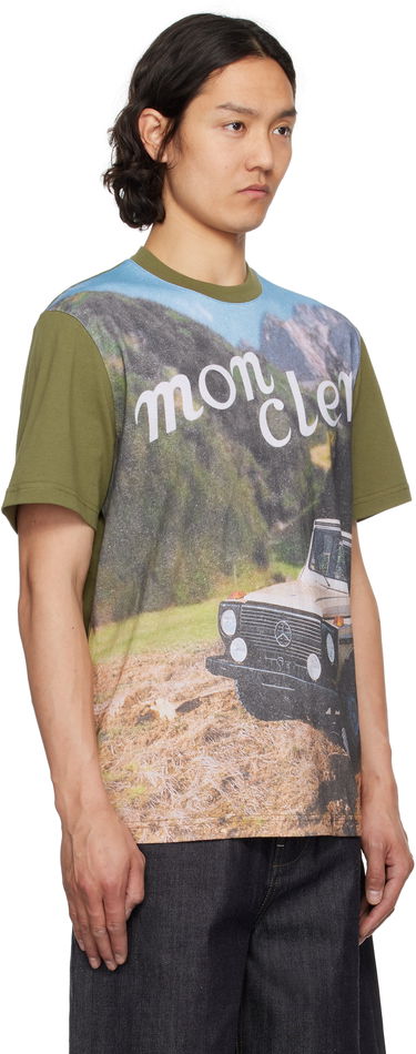 T-shirt Moncler Moncler Genius Mercedes-Benz by NIGO Graphic Print Short Sleeve T-Shirt Grøn | K14018C0000389AB9, 1