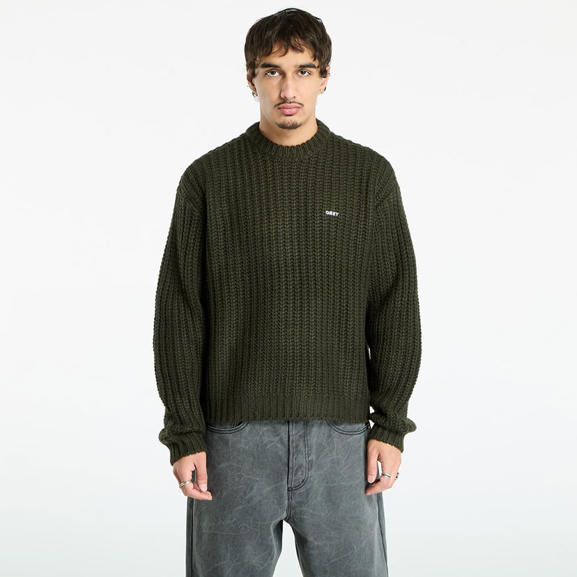 Sweater OBEY OBEY Bold Chunky Sweater Grøn | 151000108-RSI
