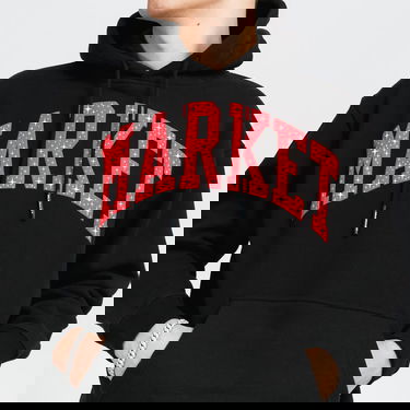 Sweatshirt MARKET Arc Puff Hoodie Sort | 397000194/0001, 3