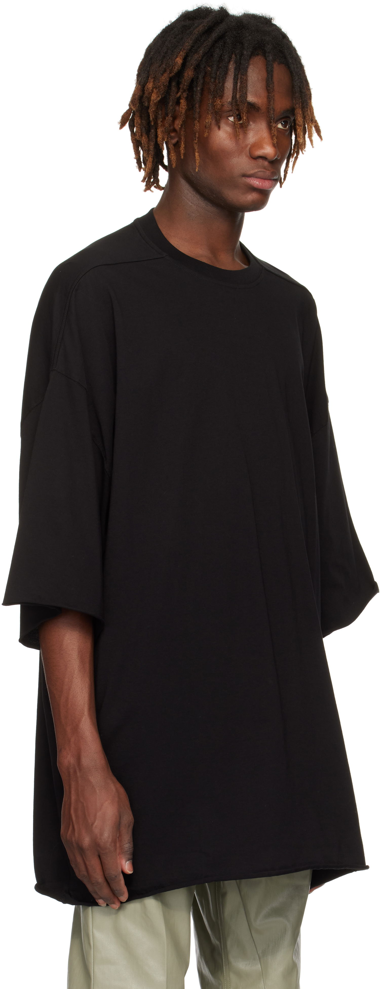 T-shirt Rick Owens Rick Owens Hollywood Tommy T-Shirt Sort | RU01E5283 JA, 1