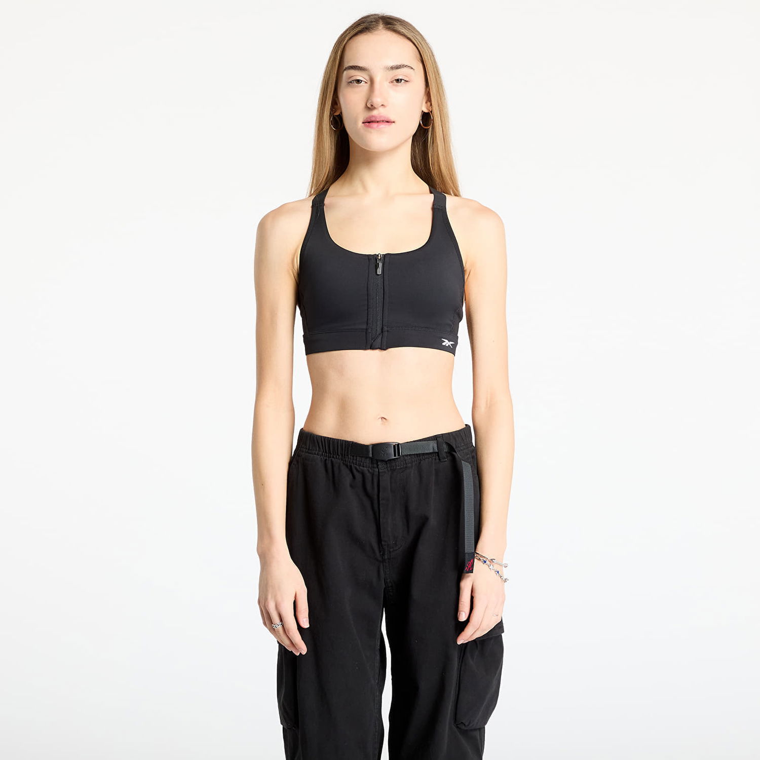 Bh Reebok Reebok Lux Front-Zip High Bralet Sort | 100214818, 0