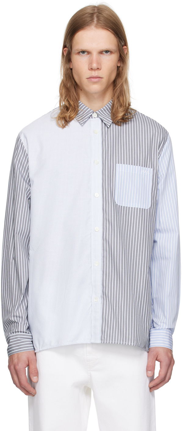 Skjorte A.P.C. Blue Erwann Shirt Metalisk | COGUH-H12602