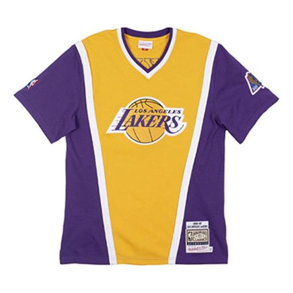 Jersey Mitchell & Ness Mitchell & Ness Los Angeles Lakers 1996-97 Authentic Shooting T-Shirt Gul | ASSHSB20005-LALLTGD96
