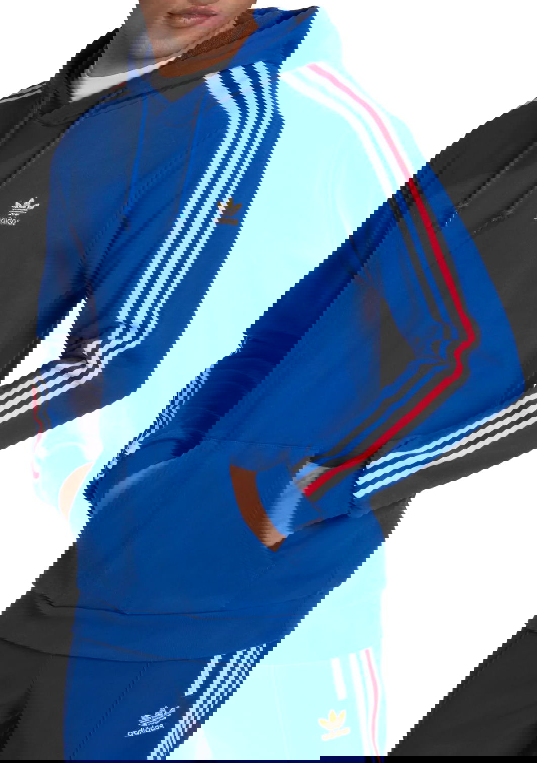 Sweatshirt adidas Originals 3-Stripes Crew Blå | hk7394, 0