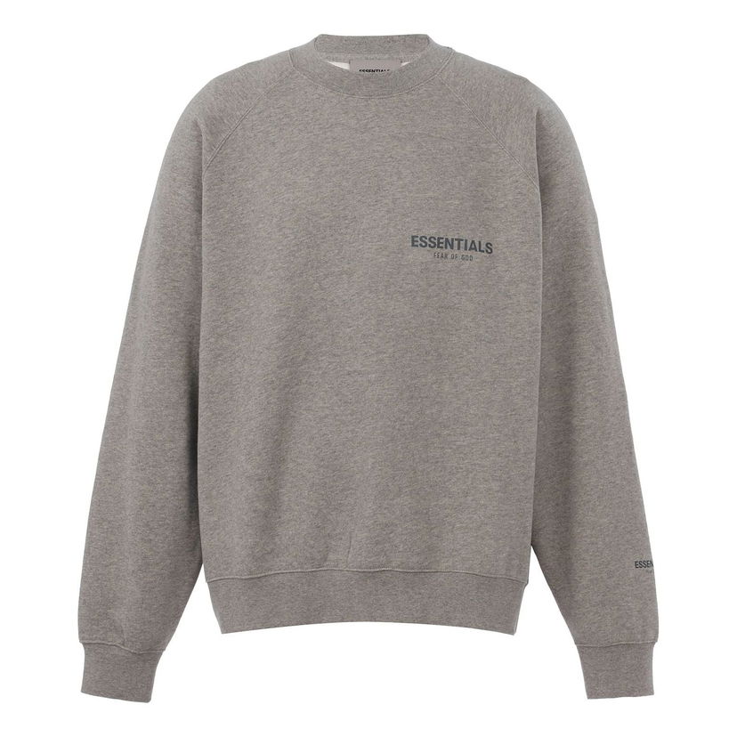 Sweater Fear of God Essentials Pullover Crewneck Sweatshirt Grå | FOG-FW21-369