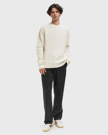 Sweater Les Deux Eddie Wool Rib Crewneck Knit Hvid | 1000471-215, 2