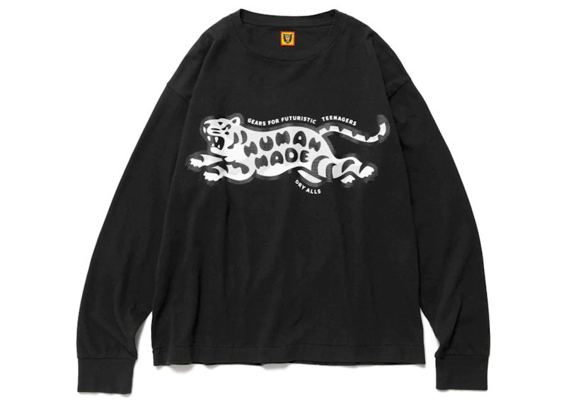 T-shirt Human Made Tiger Long Sleeve T-Shirt Sort | HM24CS006, 0