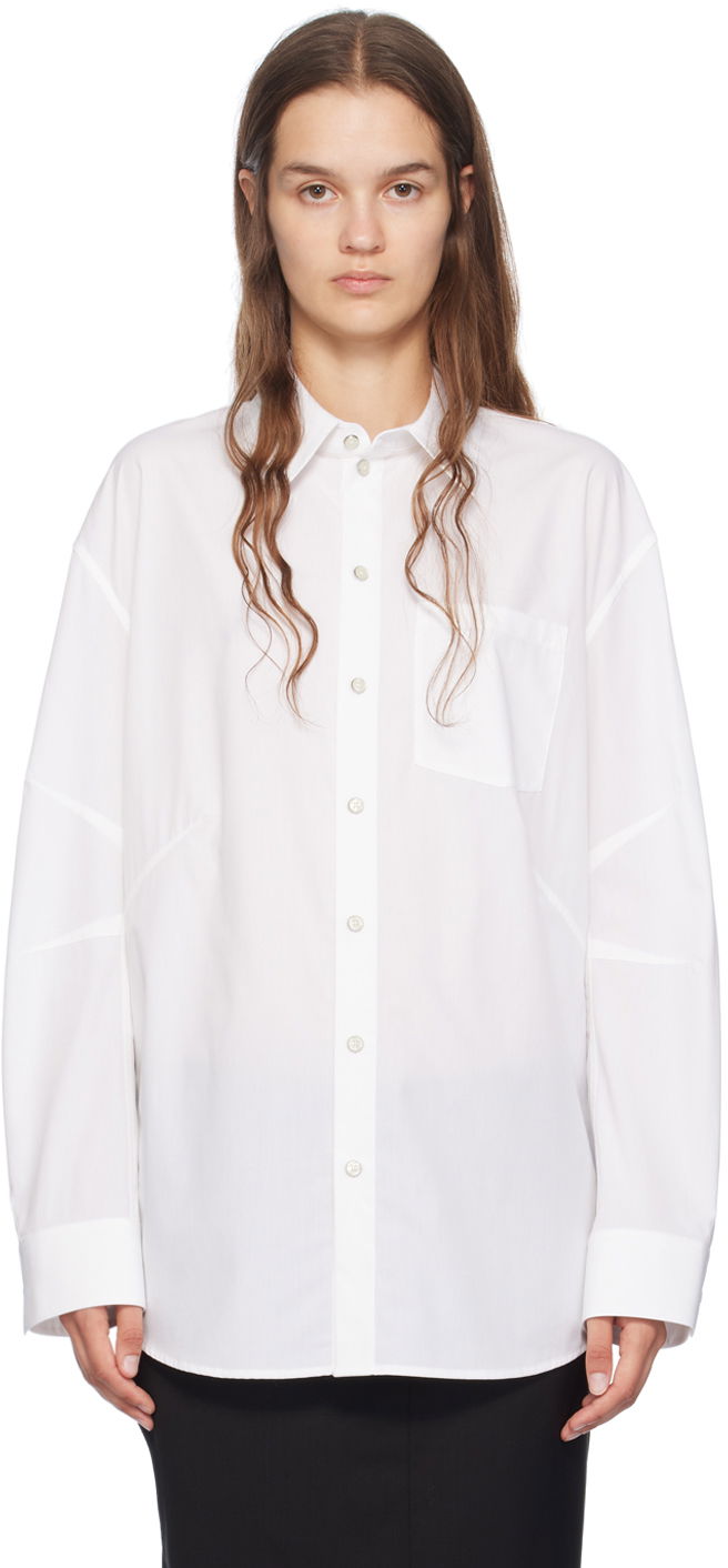 Skjorte Helmut Lang Helmut Lang Apex Women's Blouse Hvid | O06HW599